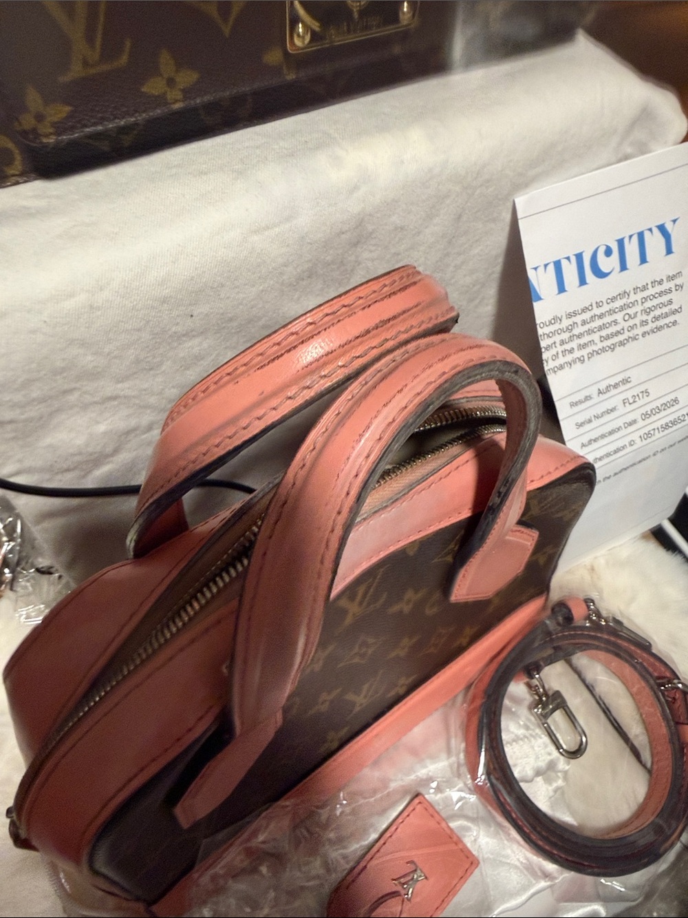 Louis Vuitton Monogram Satchel with Pink Trim - Picture 4 of 17
